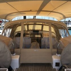 Sprayhood backdrop for Oyster Yachts by Dolphin Sails