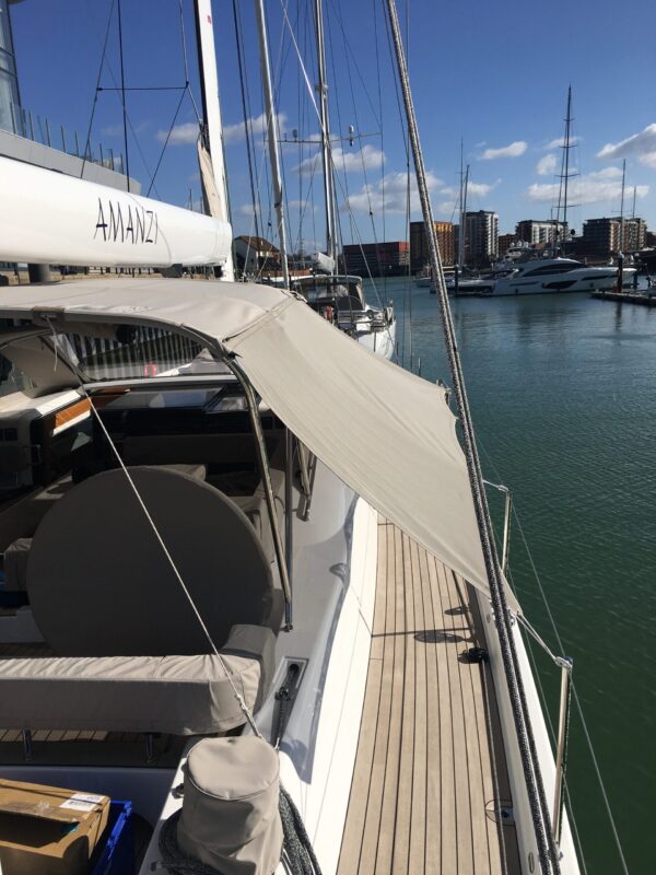 Oyster 495 Bimini Single Mesh Side Panel