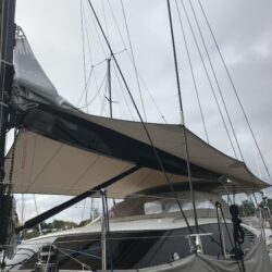 Oyster 565 Overboom Peaked Tensile Awning