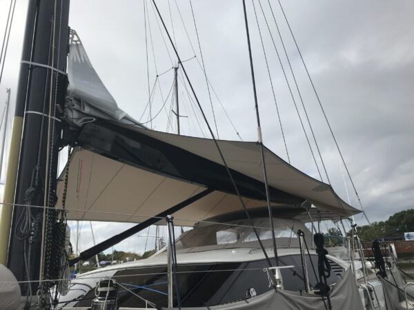 Oyster 495 Overboom Peaked Tensile Awning - Image 2
