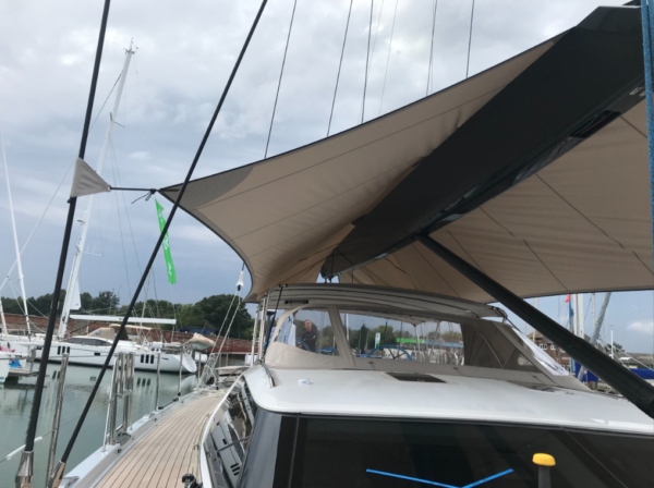 Oyster 495 Overboom Peaked Tensile Awning - Image 4