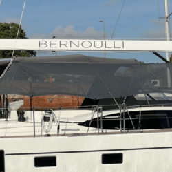 Oyster 565 - Bimini with walk undersides by Dolphin Sails