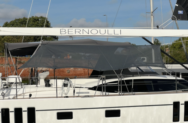 Oyster 565 - Bimini with walk undersides by Dolphin Sails