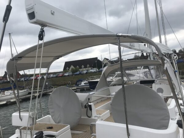 Helm Bimini for Oyster Yachts by Dolphin Sails.