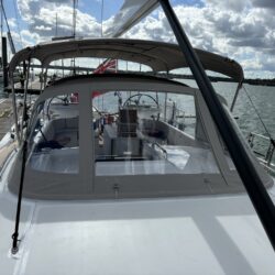 Oyster 495 Fixed Dyneema Strops & 1 Bimini Tensioner