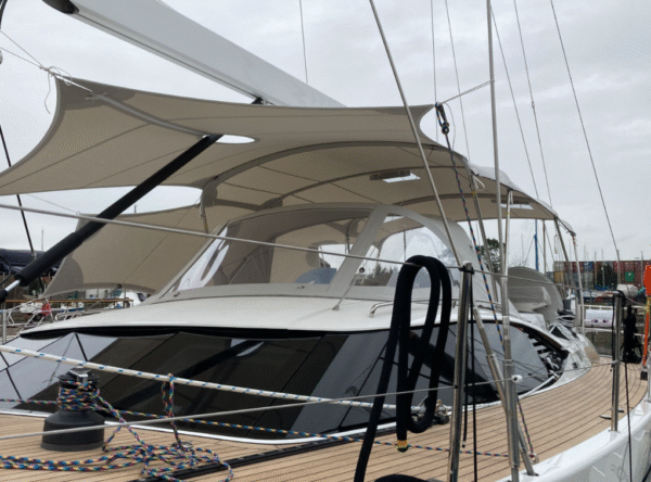 Bimini Coach House Awning for Oyster Yachts by Dolphin Sails