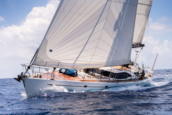 Oyster 495 with Dolphin Sails Yankee