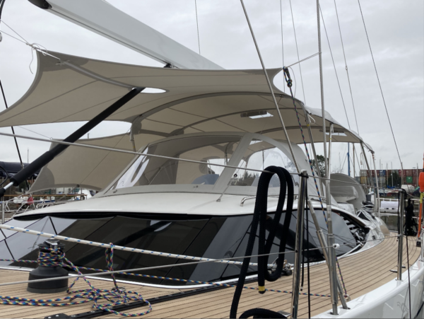 Oyster 495 Coach House Awning by Dolphin Sails