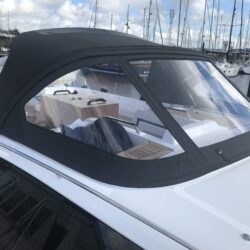 Dolphin Sails Sprayhood with Zip Out removable Front Window for Oyster Yachts