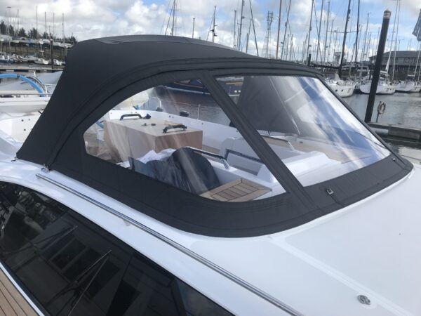 Dolphin Sails Sprayhood with Zip Out removable Front Window for Oyster Yachts