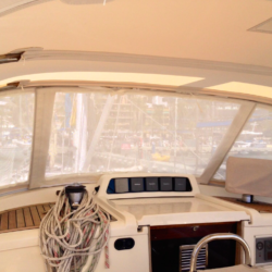 Mesh Screens for Oyster Sprayhood by Dolphin Sails.