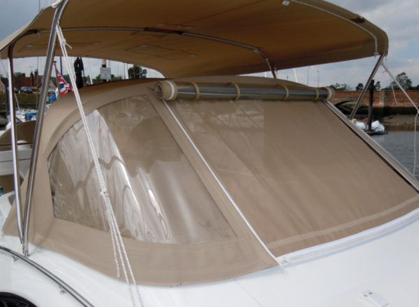 Mesh screens for Oyster Yacht Sprayhood by Dolphin Sails
