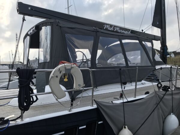 Bimini enclosure for Oyster 495 Sailing Yacht by Dolphin Sails
