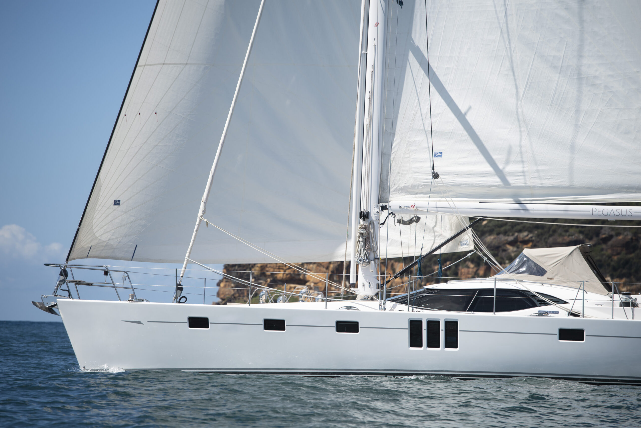 Sydney Luxury Sailing Charters Oyster 625 'Pegasus' with Dolphin Sails